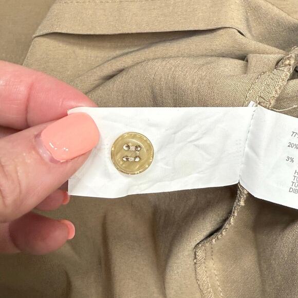 NWT | Zara | Asymmetrical Twist Front Blouse | Taupe | Size S - Picture 9 of 14